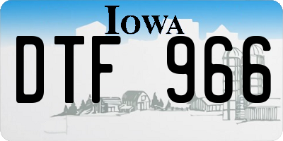 IA license plate DTF966