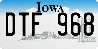 IA license plate DTF968