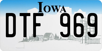 IA license plate DTF969