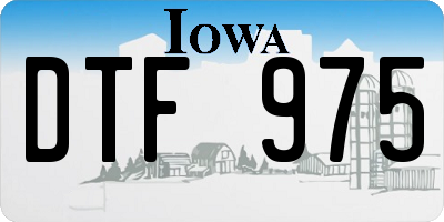 IA license plate DTF975