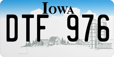 IA license plate DTF976