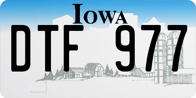 IA license plate DTF977