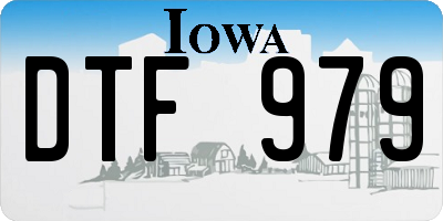IA license plate DTF979