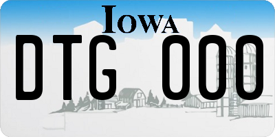 IA license plate DTG000