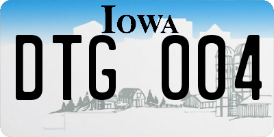 IA license plate DTG004