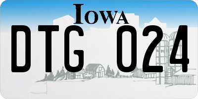 IA license plate DTG024