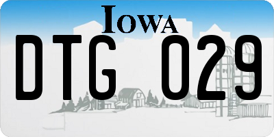 IA license plate DTG029