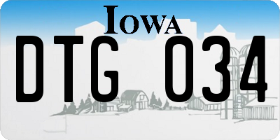 IA license plate DTG034