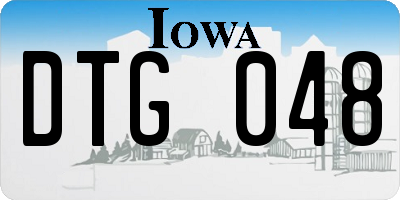 IA license plate DTG048