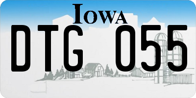 IA license plate DTG055