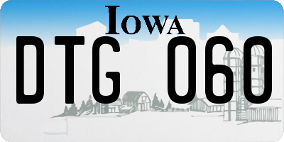 IA license plate DTG060