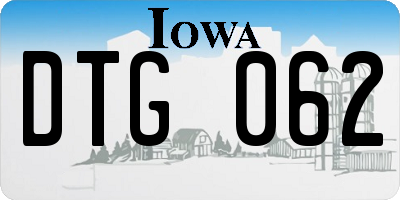 IA license plate DTG062