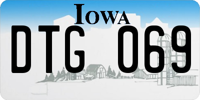 IA license plate DTG069