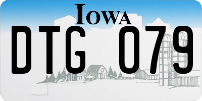 IA license plate DTG079