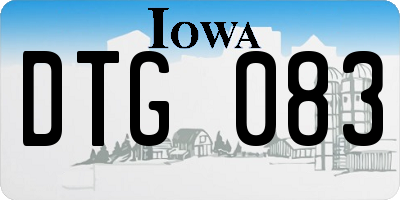 IA license plate DTG083