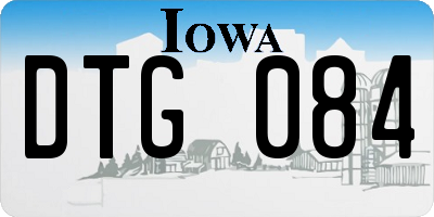 IA license plate DTG084