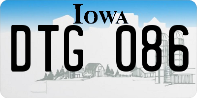 IA license plate DTG086