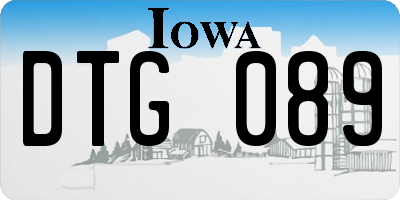 IA license plate DTG089