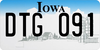 IA license plate DTG091