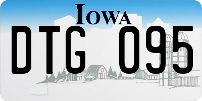 IA license plate DTG095