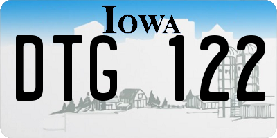 IA license plate DTG122
