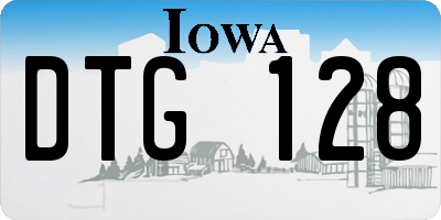 IA license plate DTG128