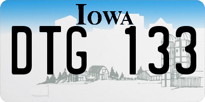 IA license plate DTG133