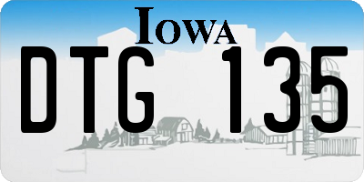 IA license plate DTG135