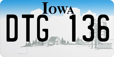 IA license plate DTG136