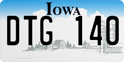 IA license plate DTG140