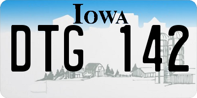 IA license plate DTG142