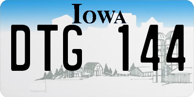 IA license plate DTG144