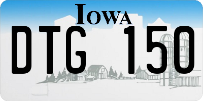 IA license plate DTG150