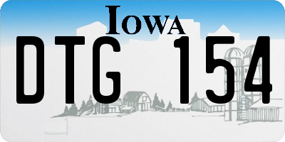 IA license plate DTG154