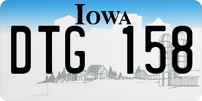 IA license plate DTG158