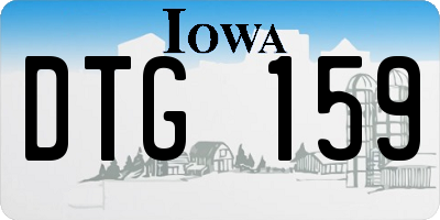 IA license plate DTG159