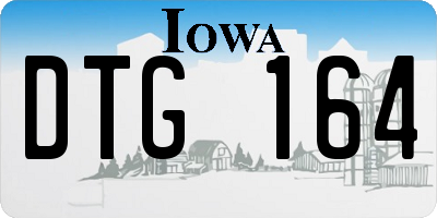 IA license plate DTG164