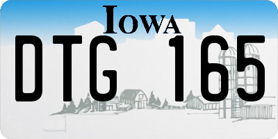 IA license plate DTG165