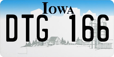 IA license plate DTG166