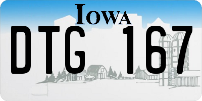 IA license plate DTG167