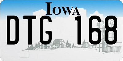 IA license plate DTG168