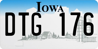 IA license plate DTG176
