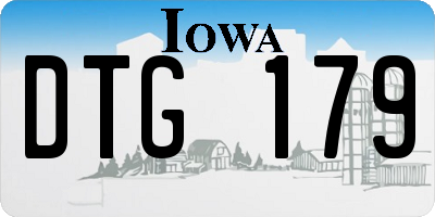 IA license plate DTG179