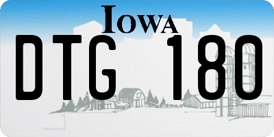 IA license plate DTG180