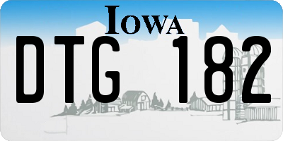 IA license plate DTG182