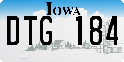 IA license plate DTG184