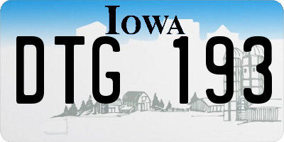 IA license plate DTG193