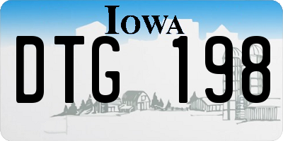 IA license plate DTG198