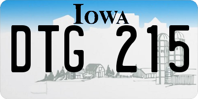 IA license plate DTG215
