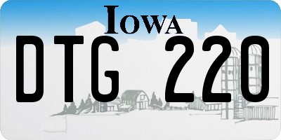 IA license plate DTG220